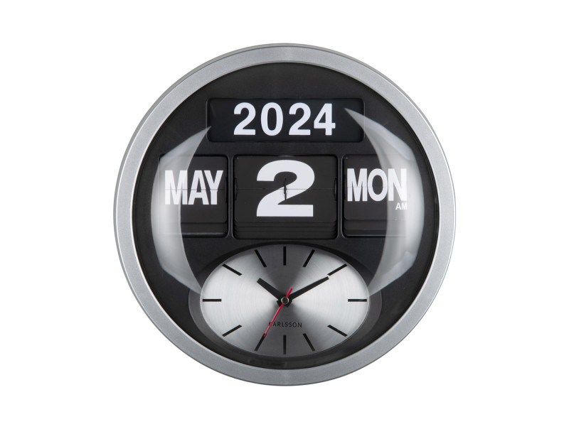 Wall Clock Round Flip KA6030BK Black