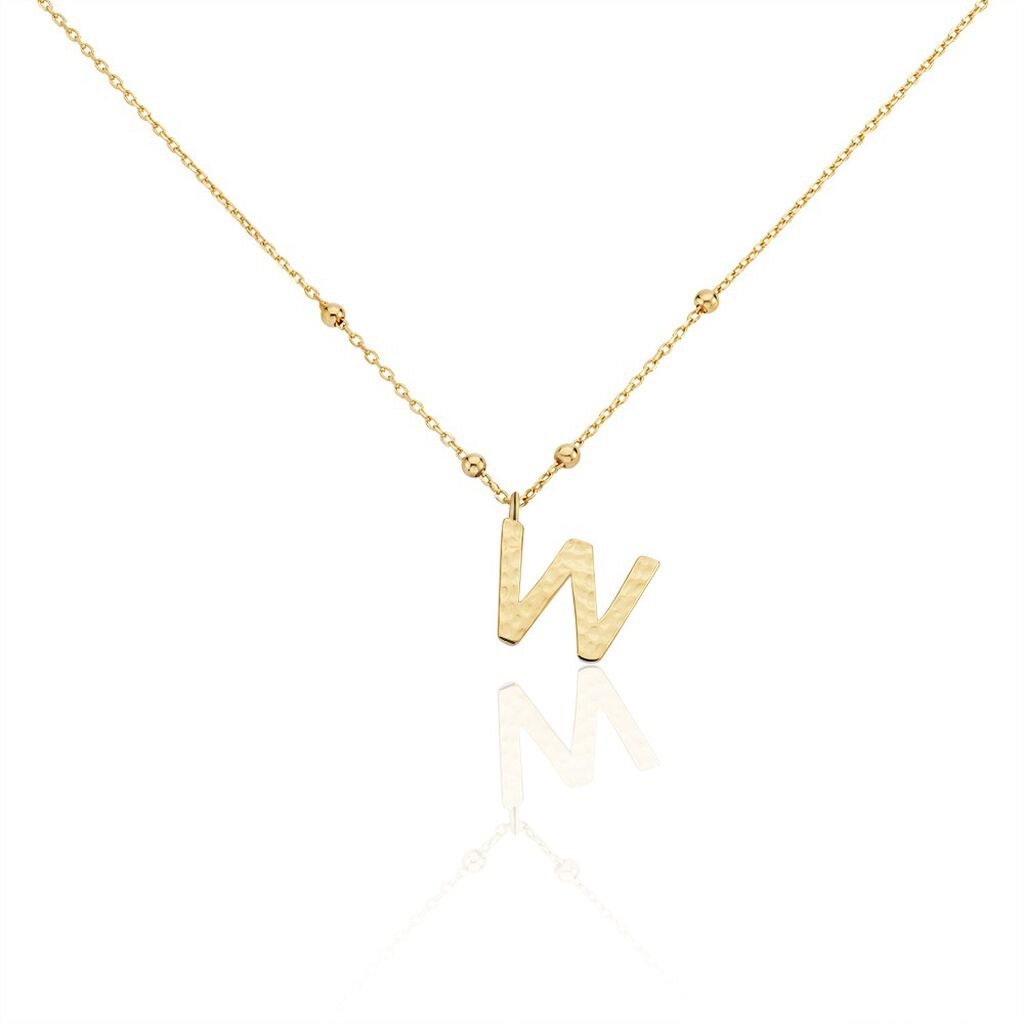 Collier Plaqué Or Jaune Lettra