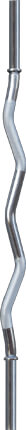 X FactHantelstange Curved - grau