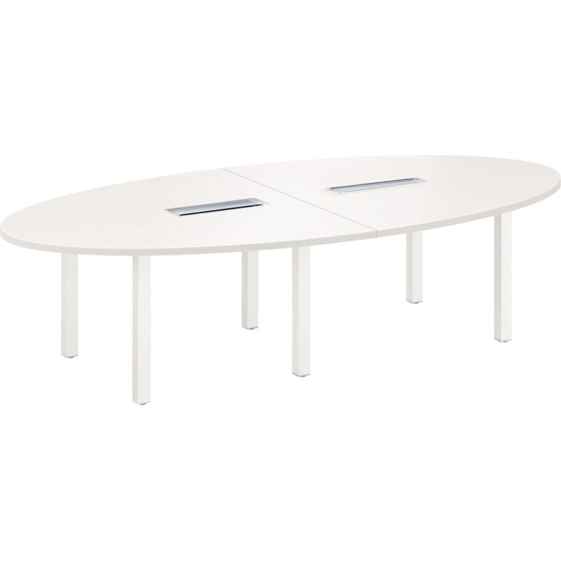 Table de réunion modulable  Eden L 280 x P 140 cm piètement métal 12 personnes