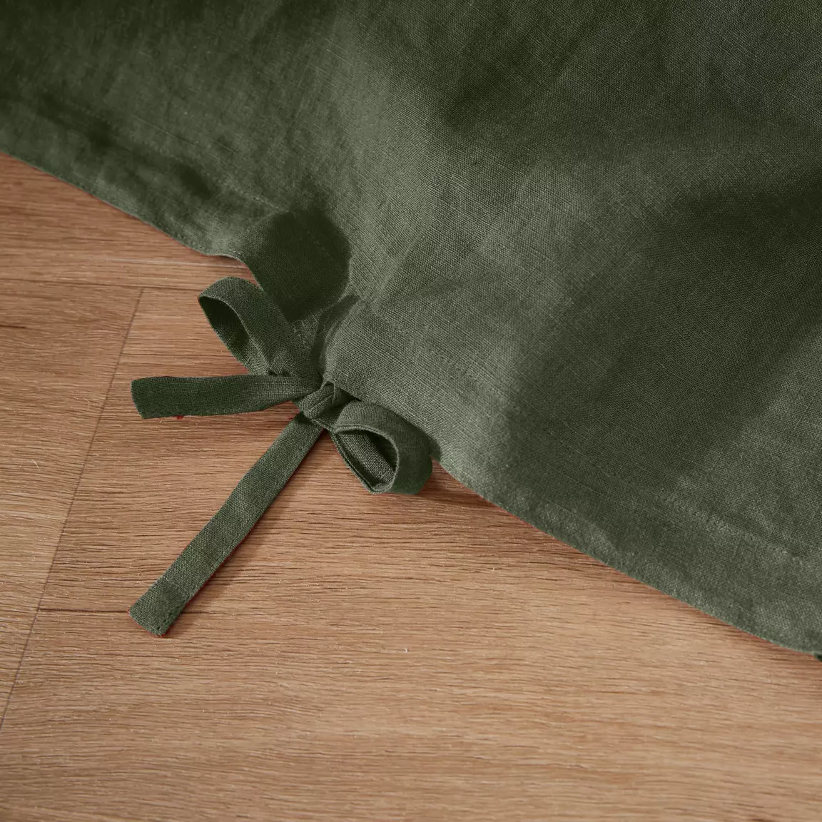 Housse de couette lin lavé (240 x 220 cm) Louise Vert romarin