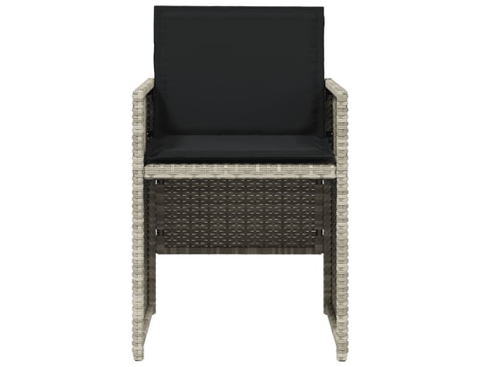 VIDAXL - Chaises de jardin avec coussins lot de 4 gris clair poly rot...