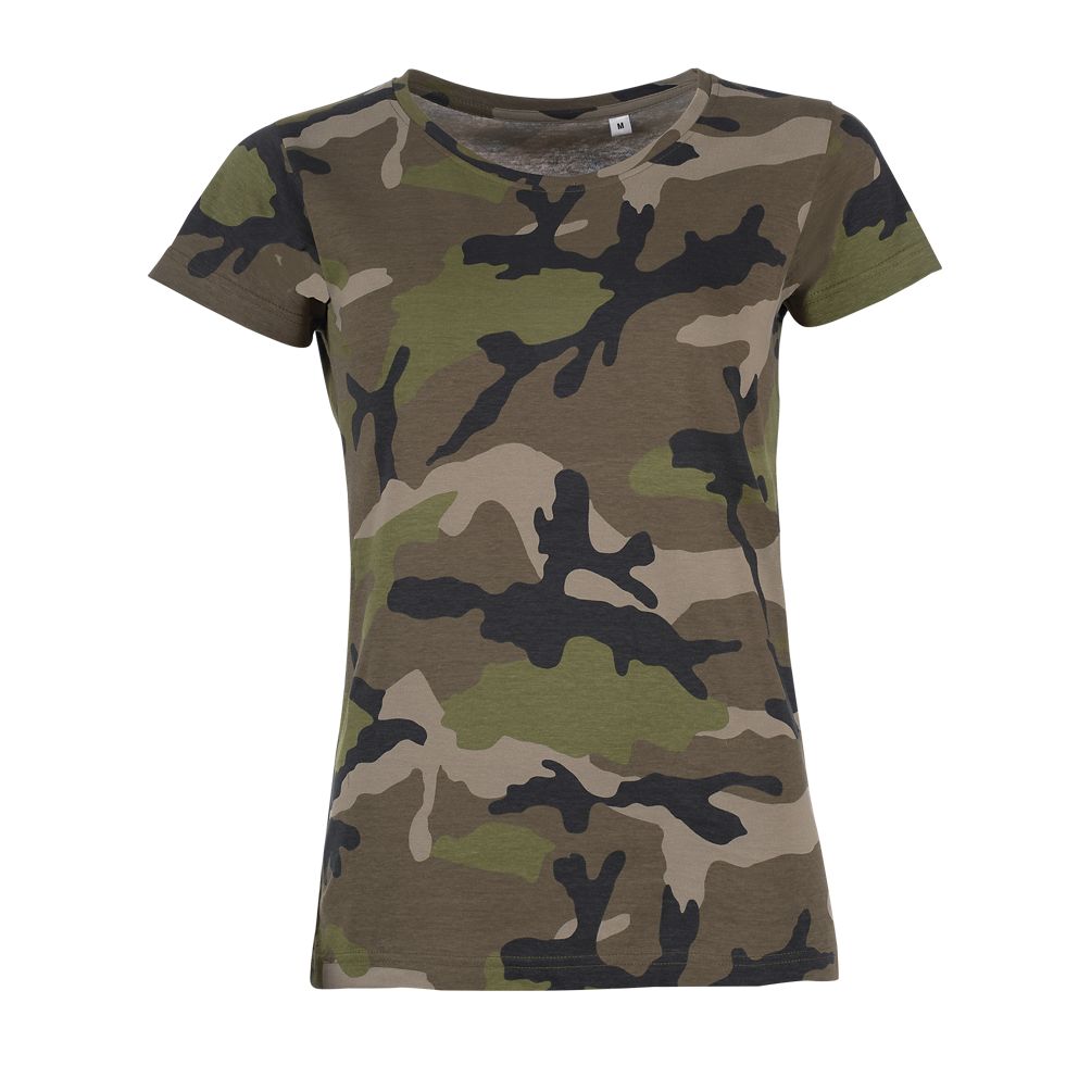 SOL'S 01187 - Camo Women Tee Shirt Femme Col Rond