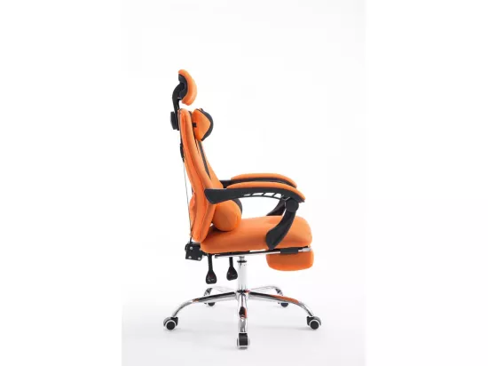 Chaise de bureau - Similicuir & Métal chromé - Orange - Fellow