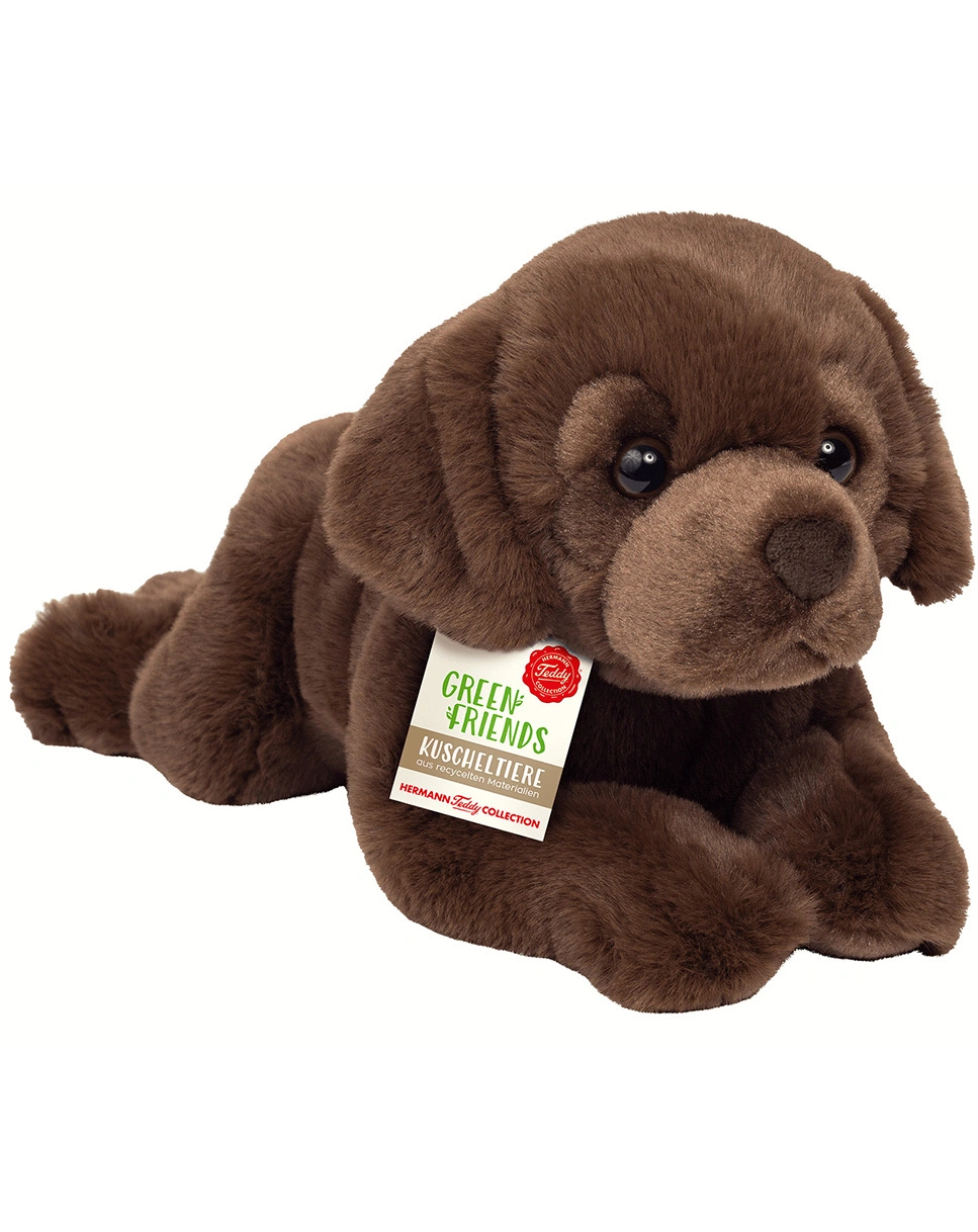 Kuscheltier GREEN FRIENDS - LABRADOR liegend (32cm) in schokobraun
