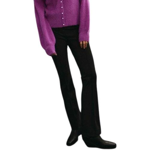 Vila - VISIMINE HW FLARED PANTS Negro