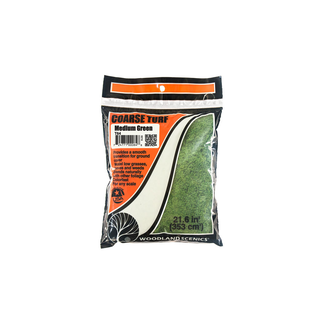 Woodland Scenics - Flocage Épais en Sachet Medium Green