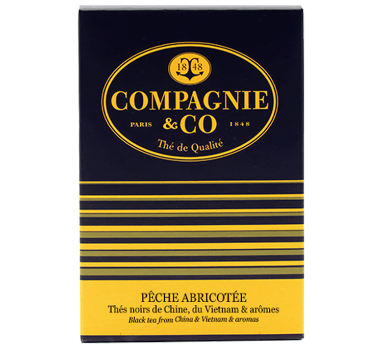 Thé noir Pêche abricotée - 25 Berlingo® -  COMPAGNIE & CO