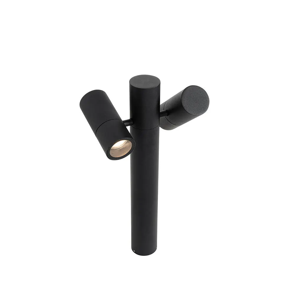 Qazqa staande buitenlampen duo zwart gu10