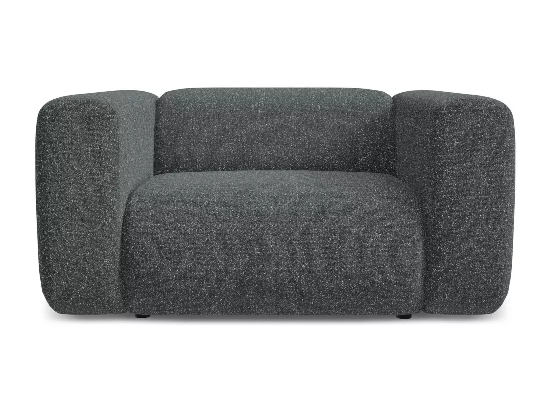 Fauteuil en tissu texturé - graphite - EKAHI