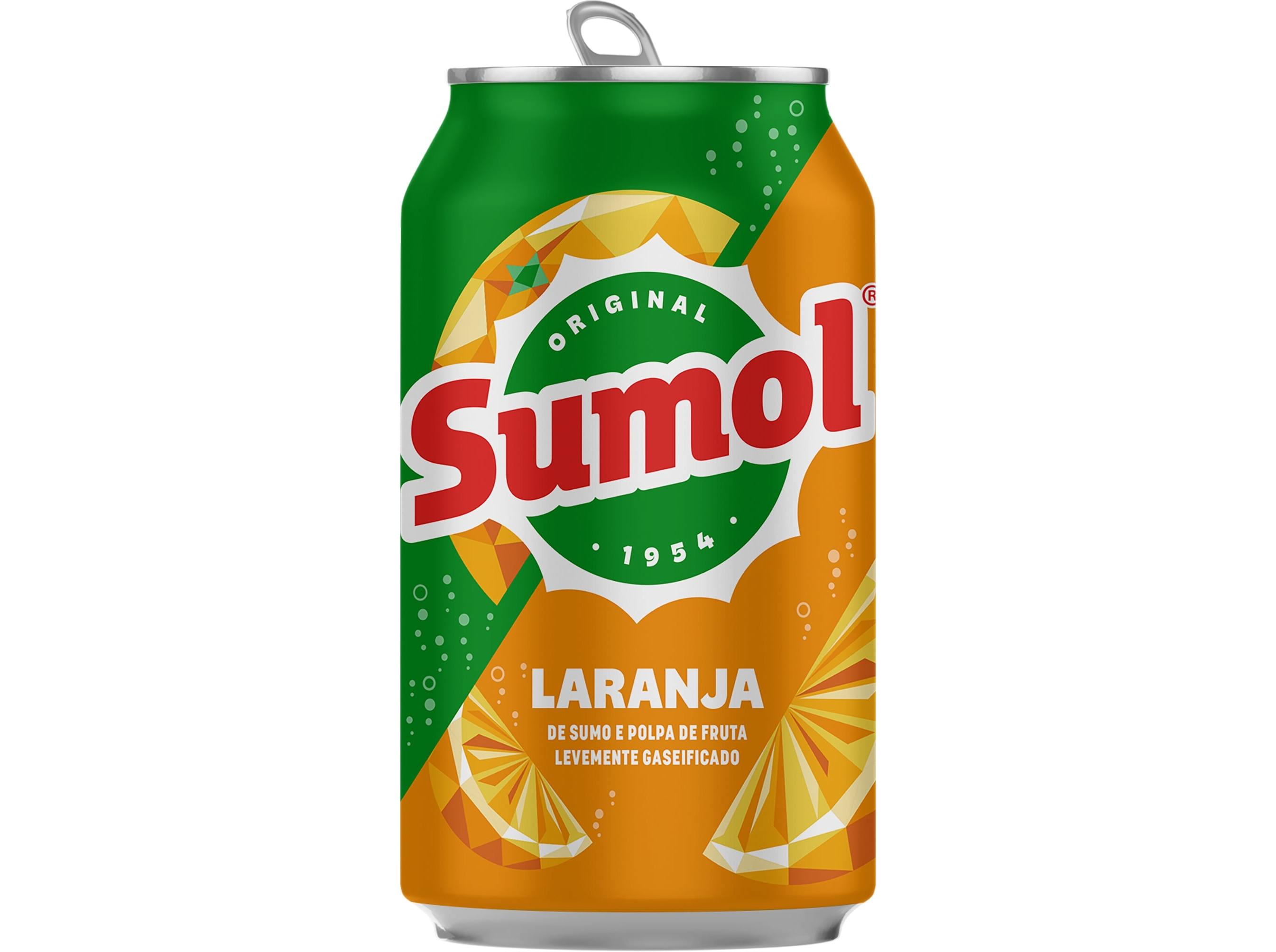 REFRIGERANTE SUMOL COM GÁS LARANJA LATA 0.33L