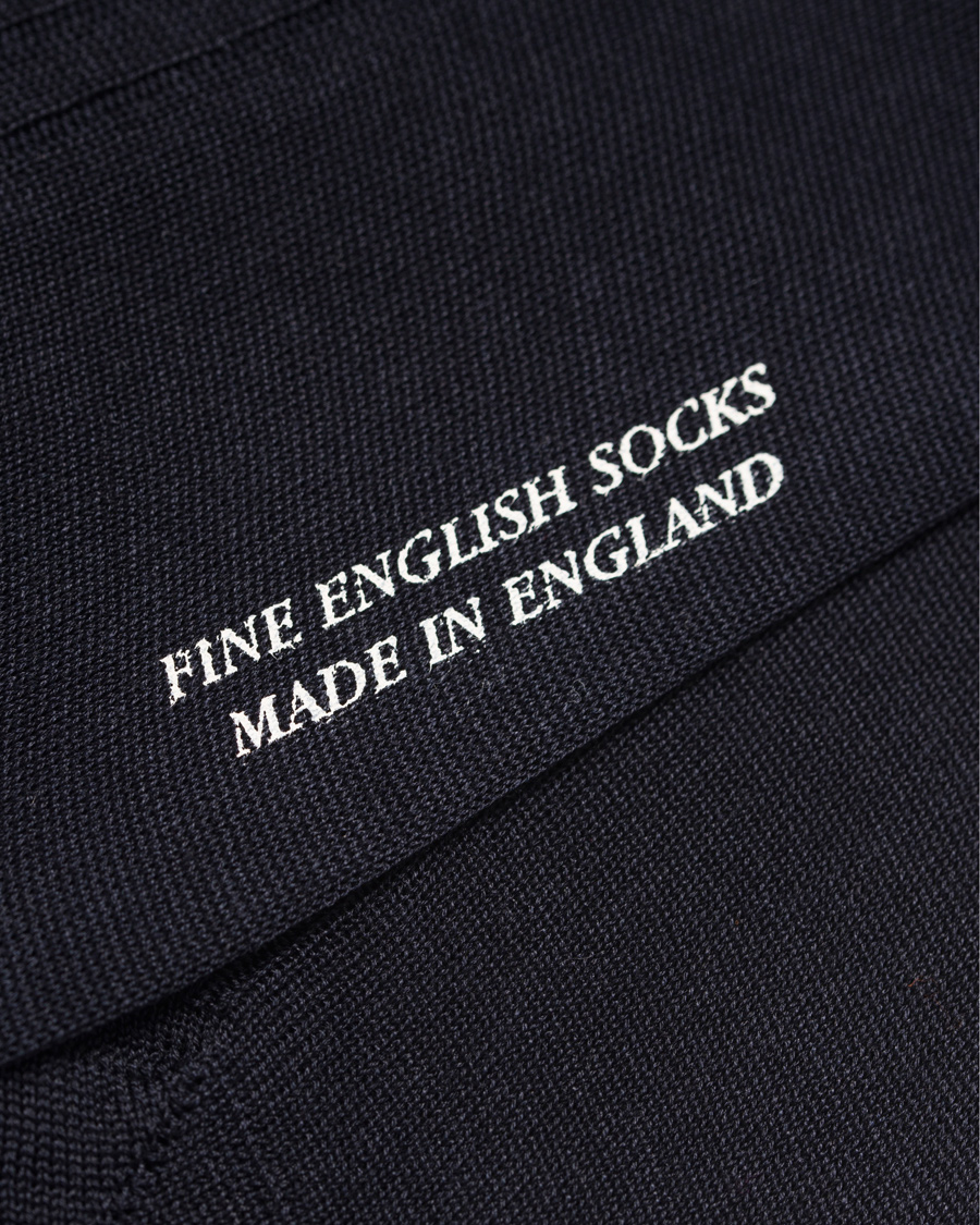 Pantherella Vale Cotton Socks Navy