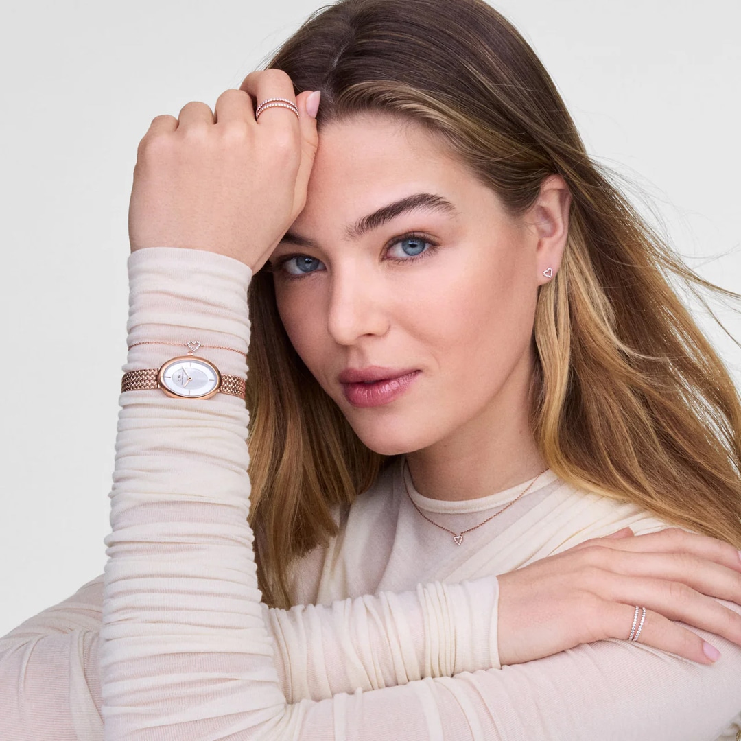 Daniel Wellington Juliette Braided Mesh White Sunray Rose
