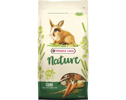 VERSELE-LAGA Nature Cuni knaagdiervoer 700g complete, graanvrije, vezelrijke voeding met essentiële vitamine C voor cavia's in vershoudzakje