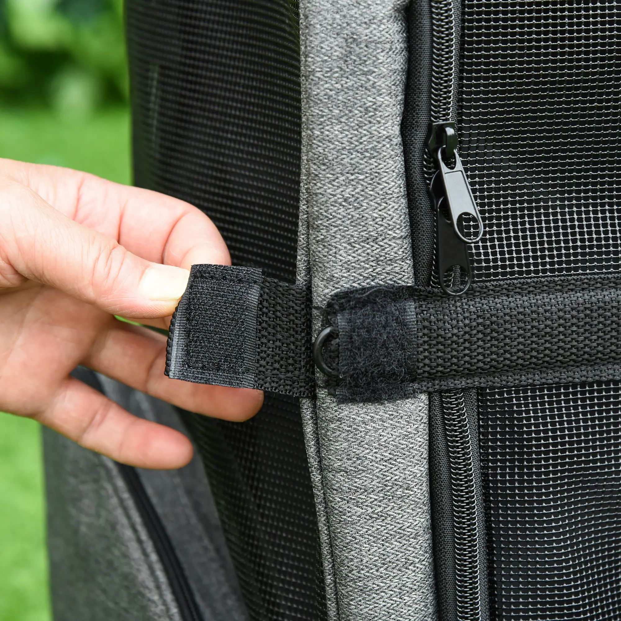 PawHut Hundetrolley 2 in 1 Rucksack grau 42cm x 25cm x 55cm