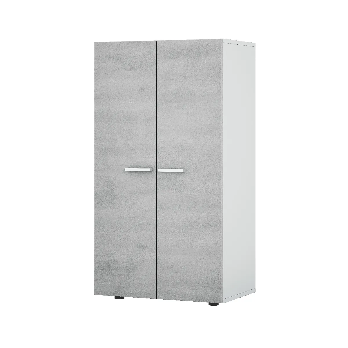 ALTER Armoire à chaussures étagères - Blanc et béton