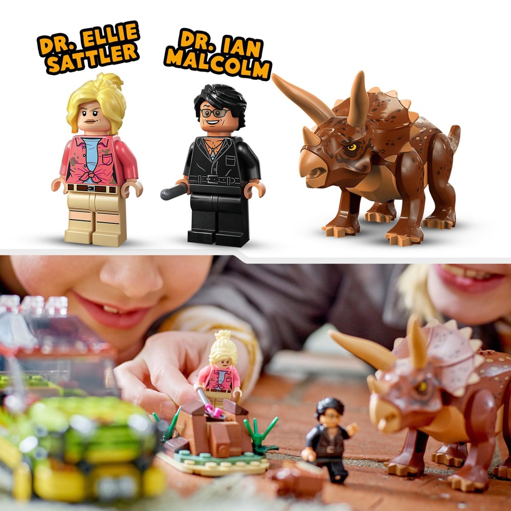 LEGO Jurassic Park 76959 Triceratops Forschungsset Jurassic World mit Spielzeugauto