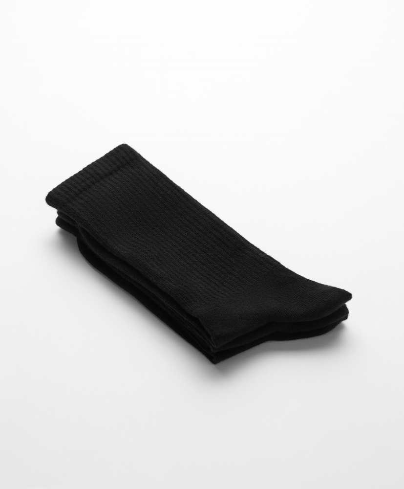 3 pares de meias esportivas clássicas de algodão