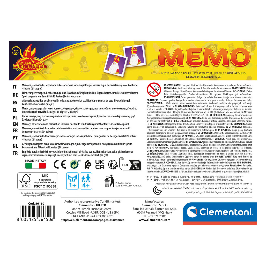 Clementoni Memospel Club van Sinterklaas