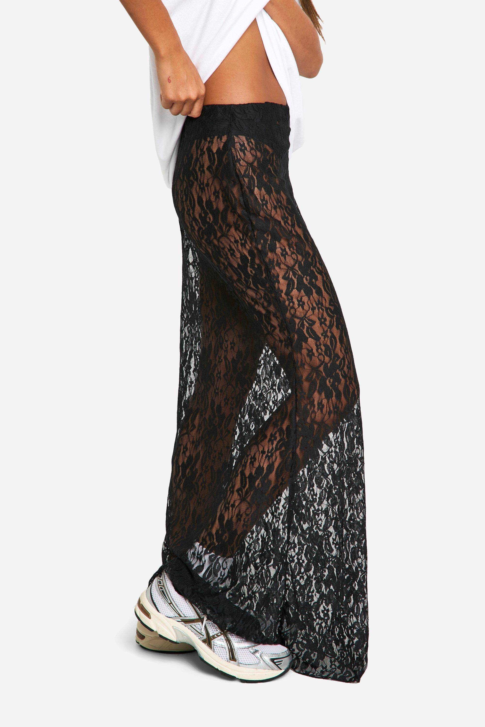 boohoo Jupe colonne maxi en dentelle