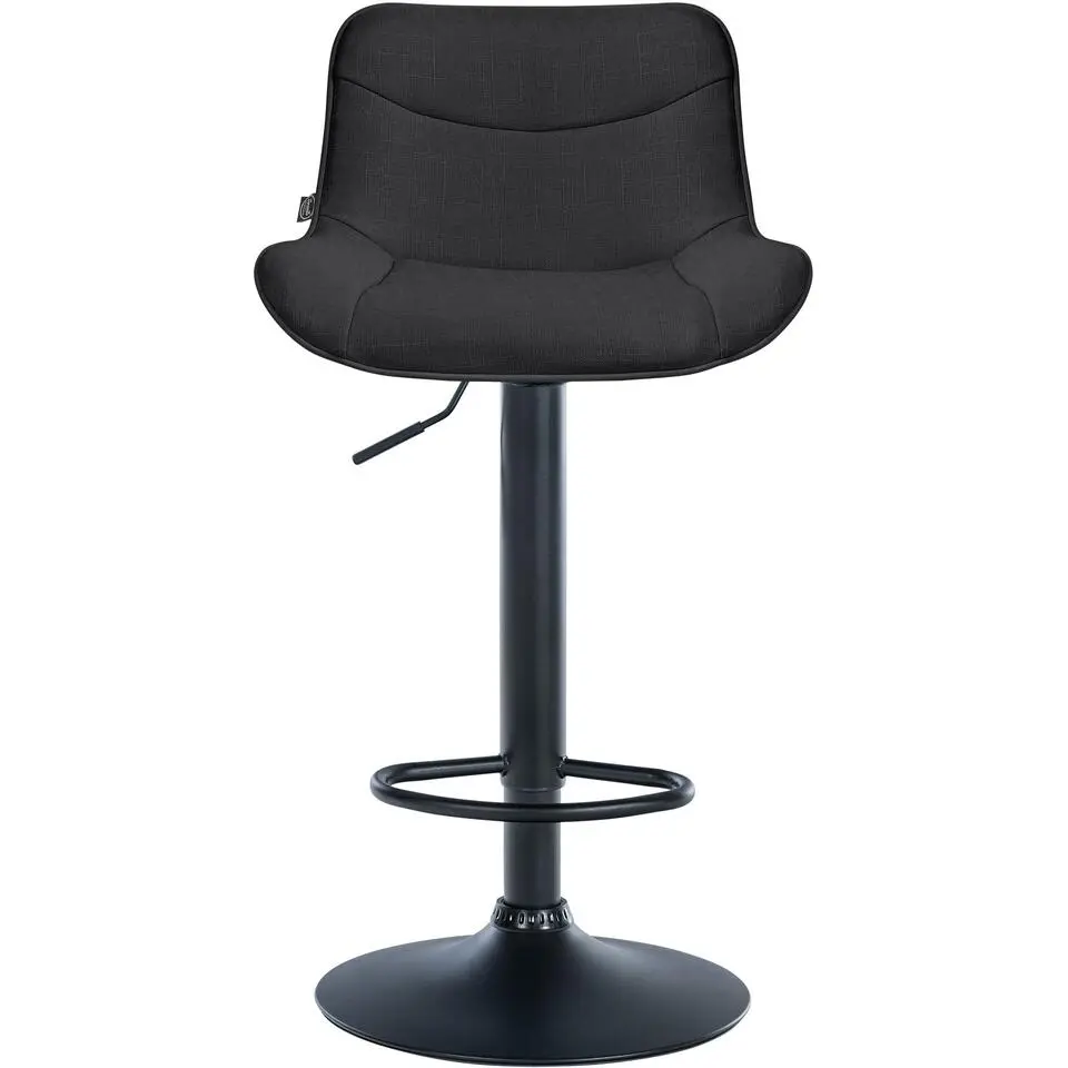 CLP Set van 2 Barkruk Vonore zwart Frame - Stof - zwart