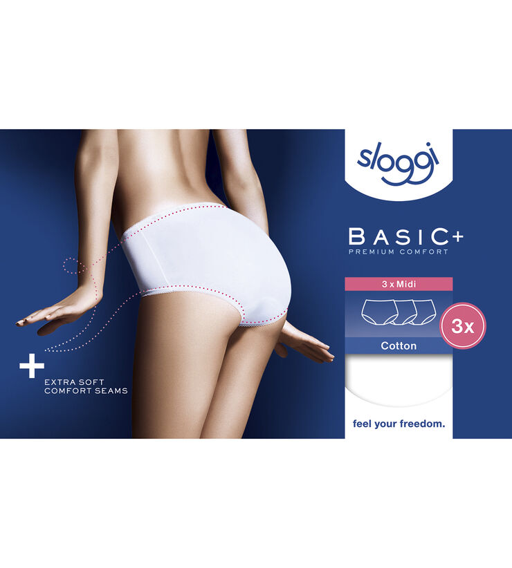 Sloggi sloggi Basic  Midi 3P 0003-white