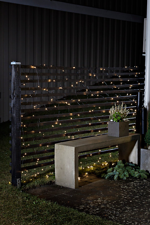 Guirlande lumineuse filet intérieur et extérieur 40 LED IP44 0,8w blanc L.80cm Konstsmide câble noir