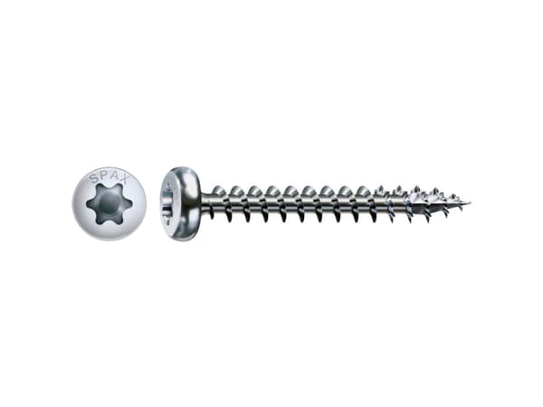 SPAX 201010350355 SPAX Ruko-T Træskrue 3.5 mm 35 mm Torx, Invendig sekskant Stål Galvaniseret 1000 stk
