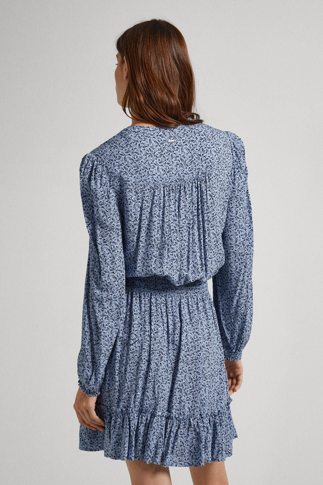 Vestido Dobby com Estampa Floral