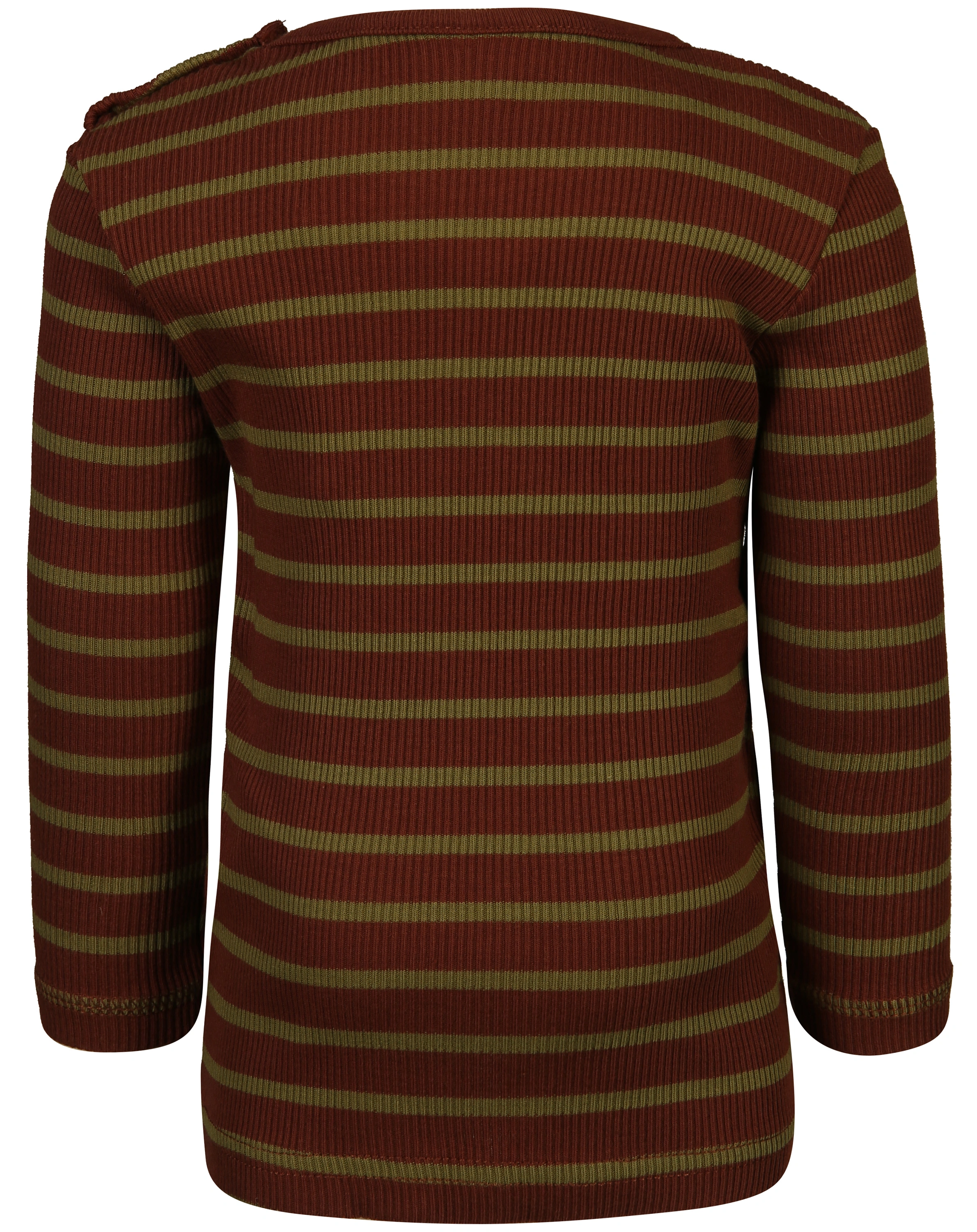 Langarmshirt BASIC BOY DOUBLE RIB gestreift in art brown