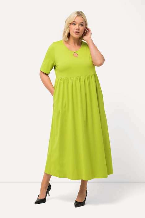 Jerseykleid, A-Linie, Rundhals, Halbarm, Taschen