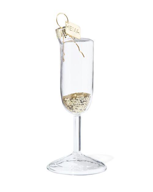 Verre à champagne avec cintre de Noël