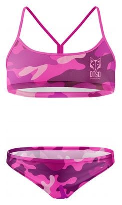 Maillot de Bain Femme 2 pièces Otso Snake Camo Rose