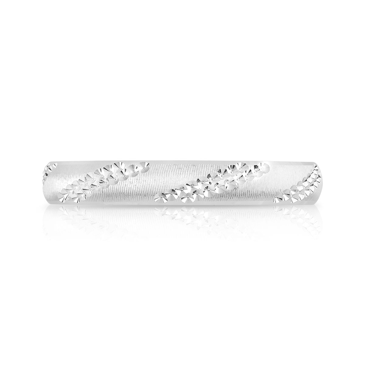 Alliance or 750 blanc facetté 3 mm