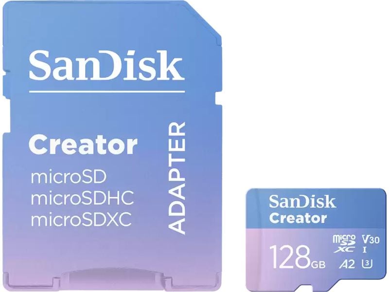 SanDisk microSDXC-Karte Creator UHS-I 128 GB Professionelle microSD UHS-I-Speicherkarte