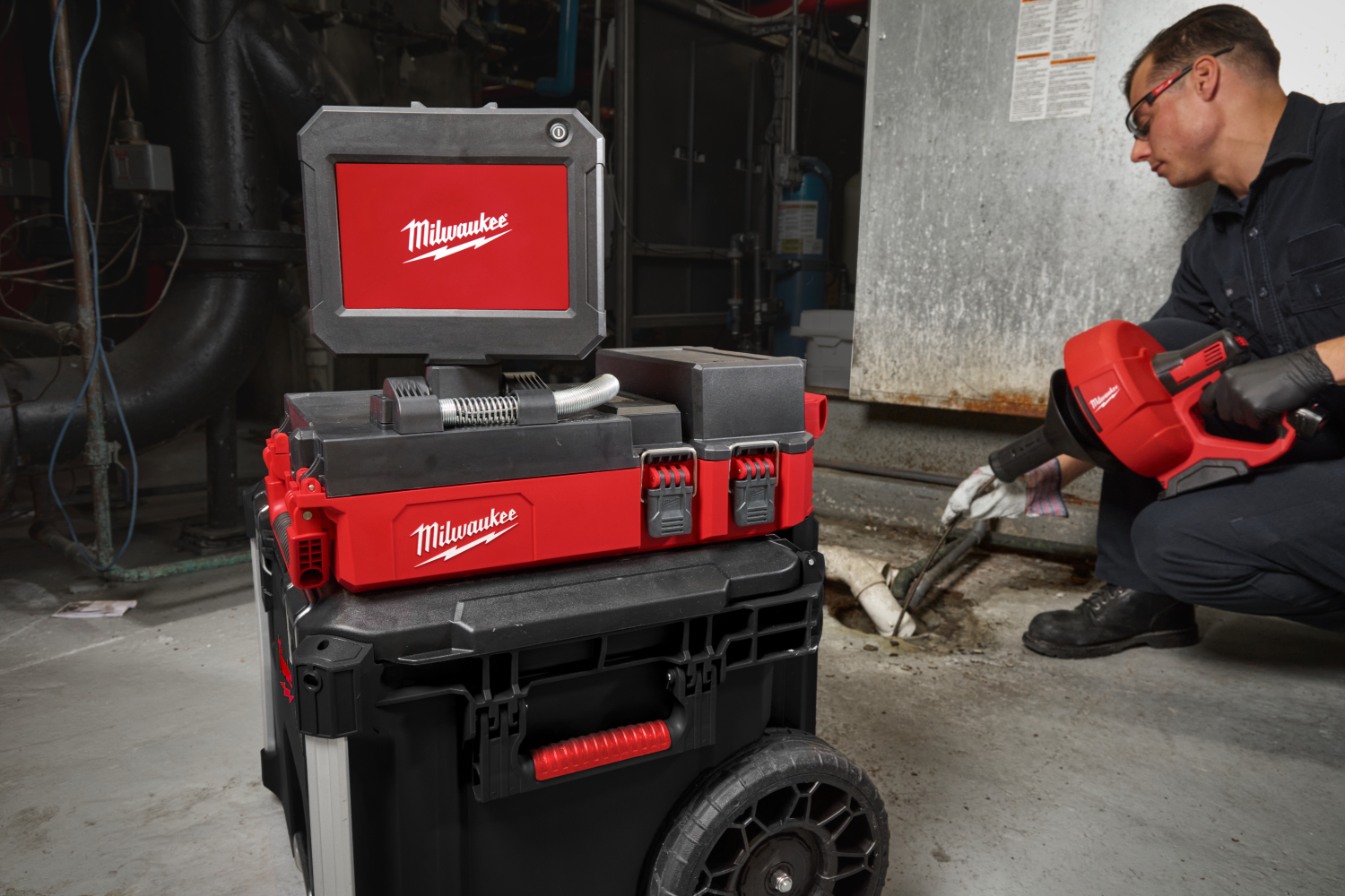 Milwaukee M12 POSIC-0 12V Li-ion accu Packout riool inspectiecamera - 23m - 18mm HD Camera