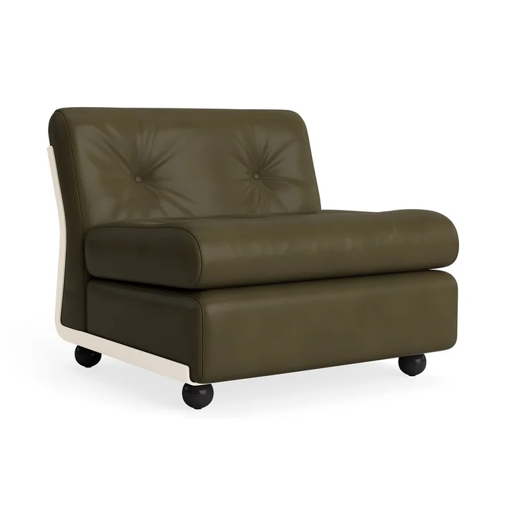 HAY - Amanta 1 Sitzer Sofa, cream beige / forest (Sense)