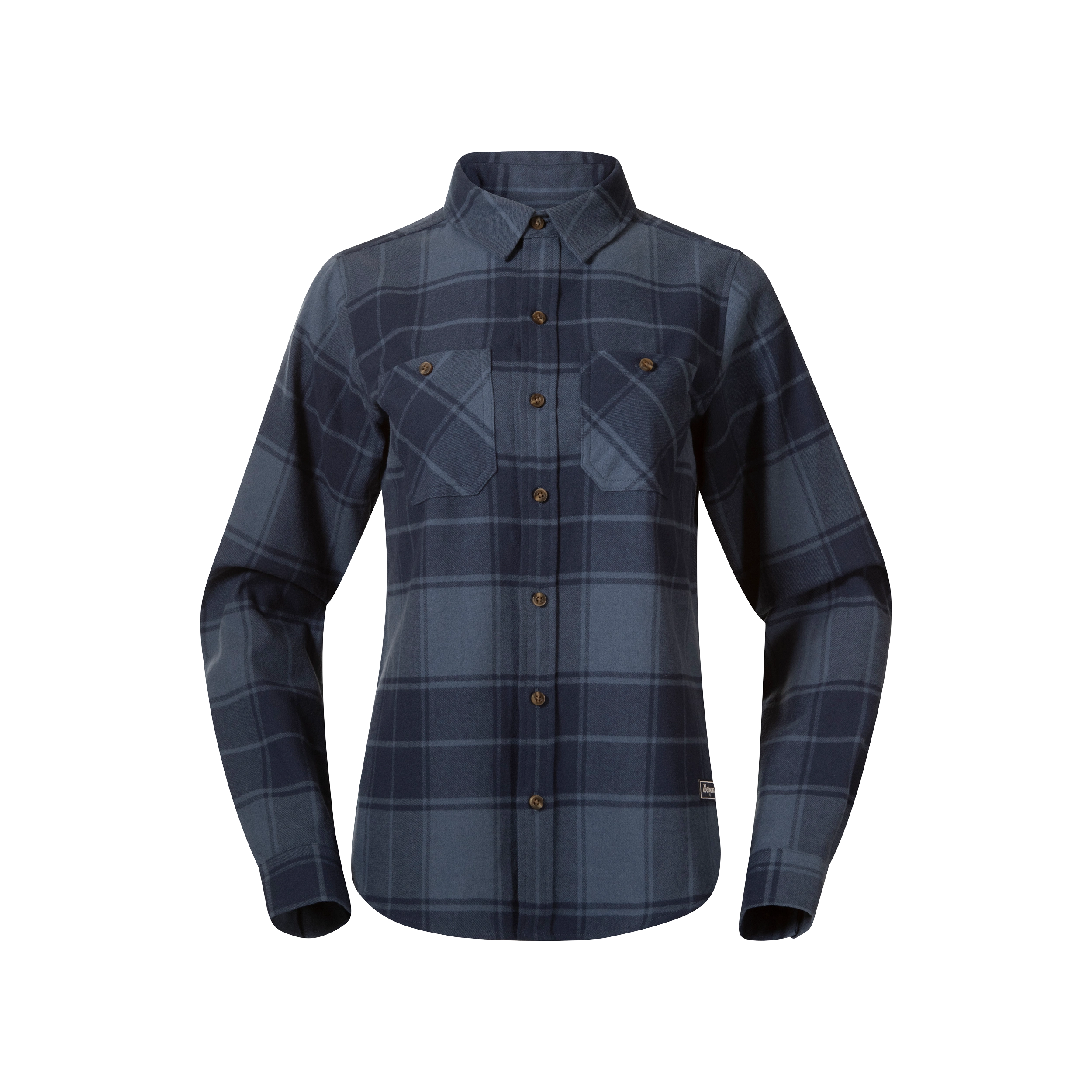 Nordmarka Flannel Shirt Women Granite Blue / Navy Blue Check