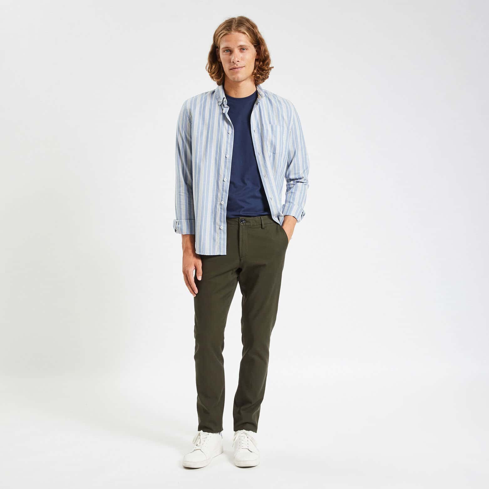 Pantalon chino slim urbain 'le parfait by JULES' Vert kaki
