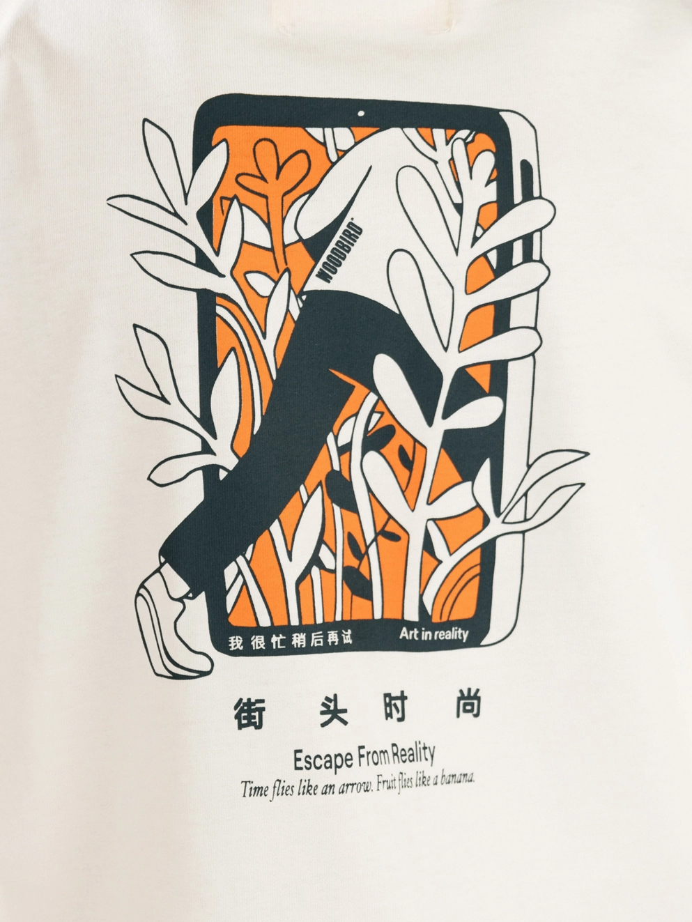 Woodbird Baine Escape T-Shirt off white