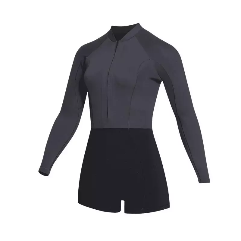 Combinaison shorty femme MYSTIC Lunar Longarm 2/2mm Frontzip Black