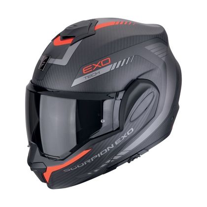 Casque Scorpion Exo EXO-TECH EVO CARBON - COSY - Noir / Rouge