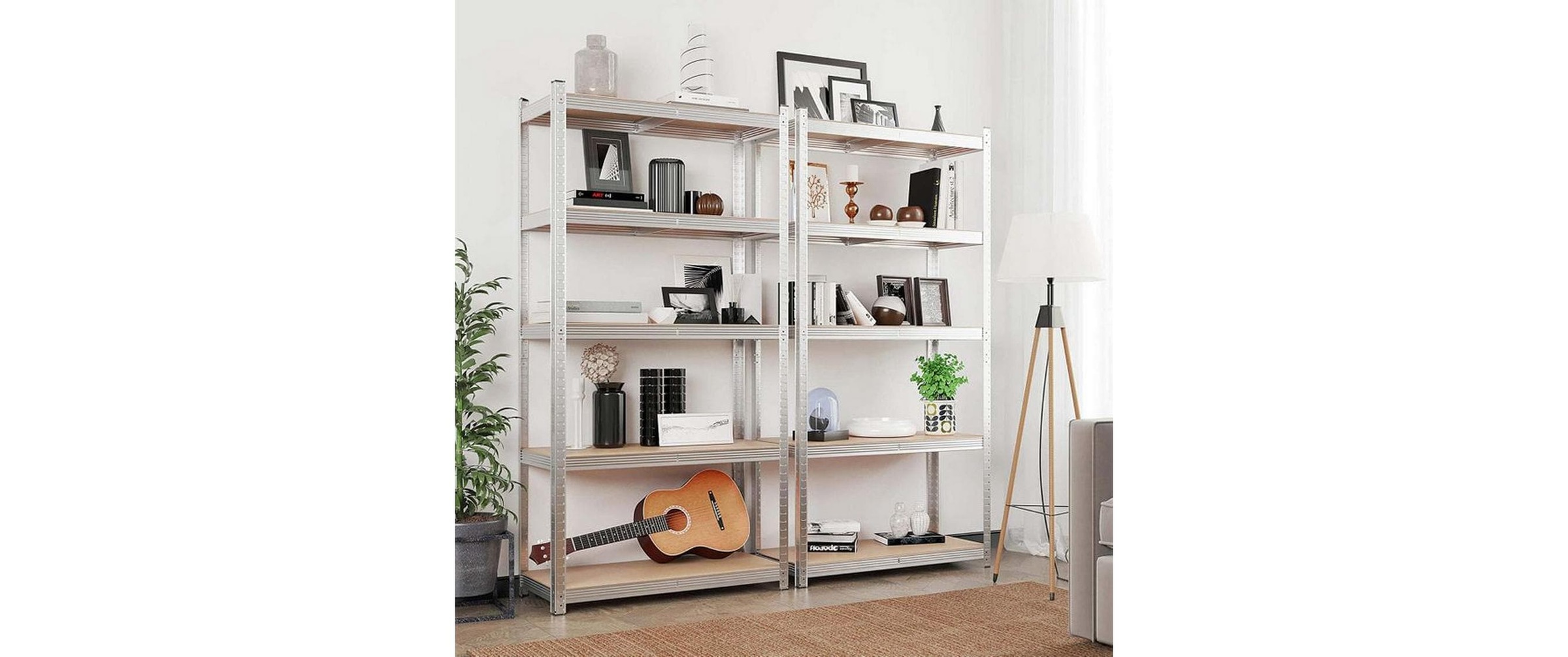 SONGMICS Regal »2 Stück, Silber«
