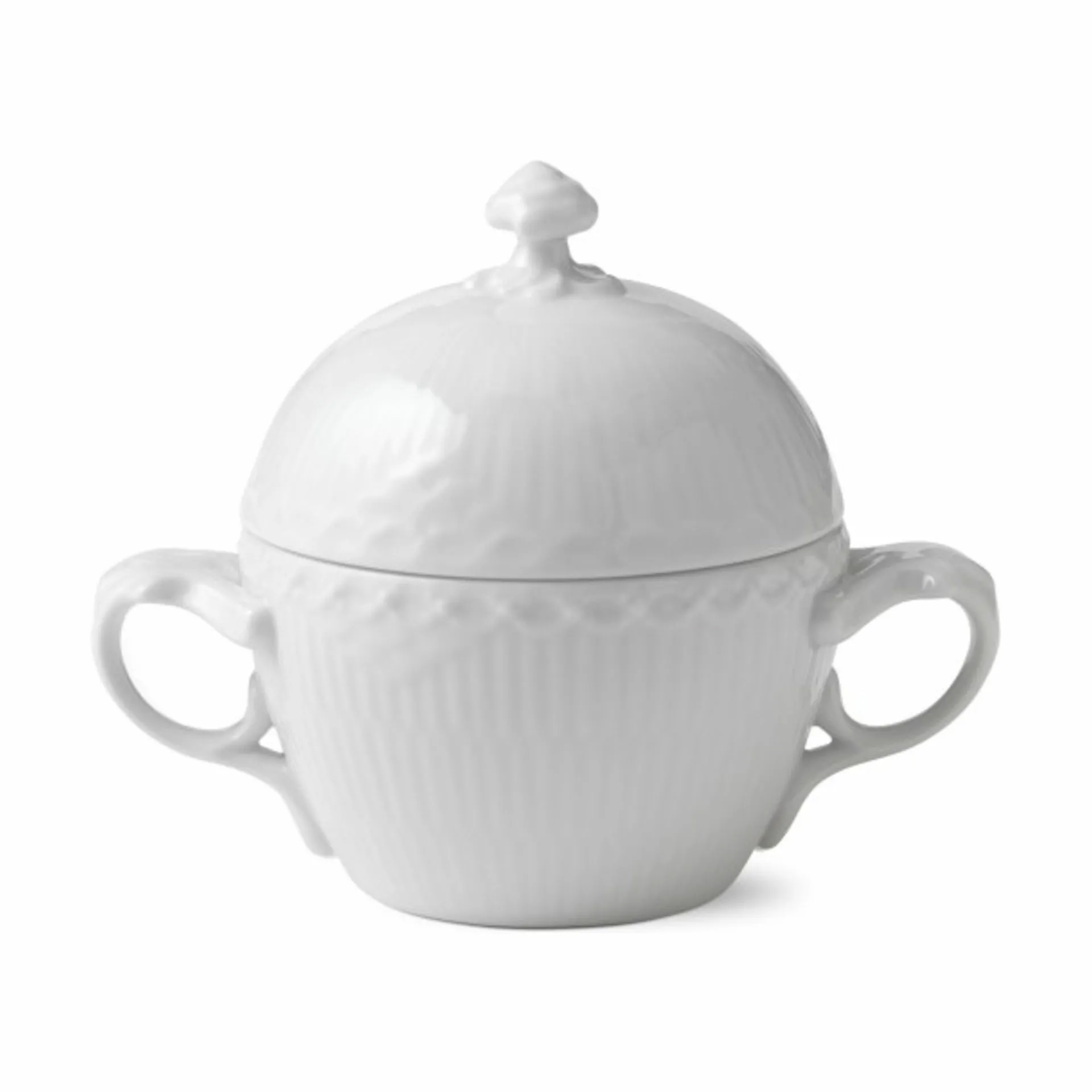 Royal Copenhagen Hvid Halvblonde Sukkerskål