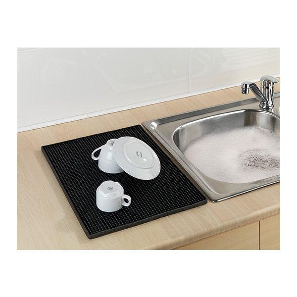 Tapis égouttoir silicone noir 40 cm Wenko by Maximex