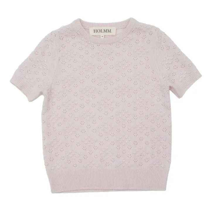 Holmm T-Shirt Cachemire Nero | Rose pâle