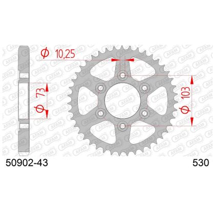 Kit chaine AFAM 530 Type Acier Premium avec pignon silencieux