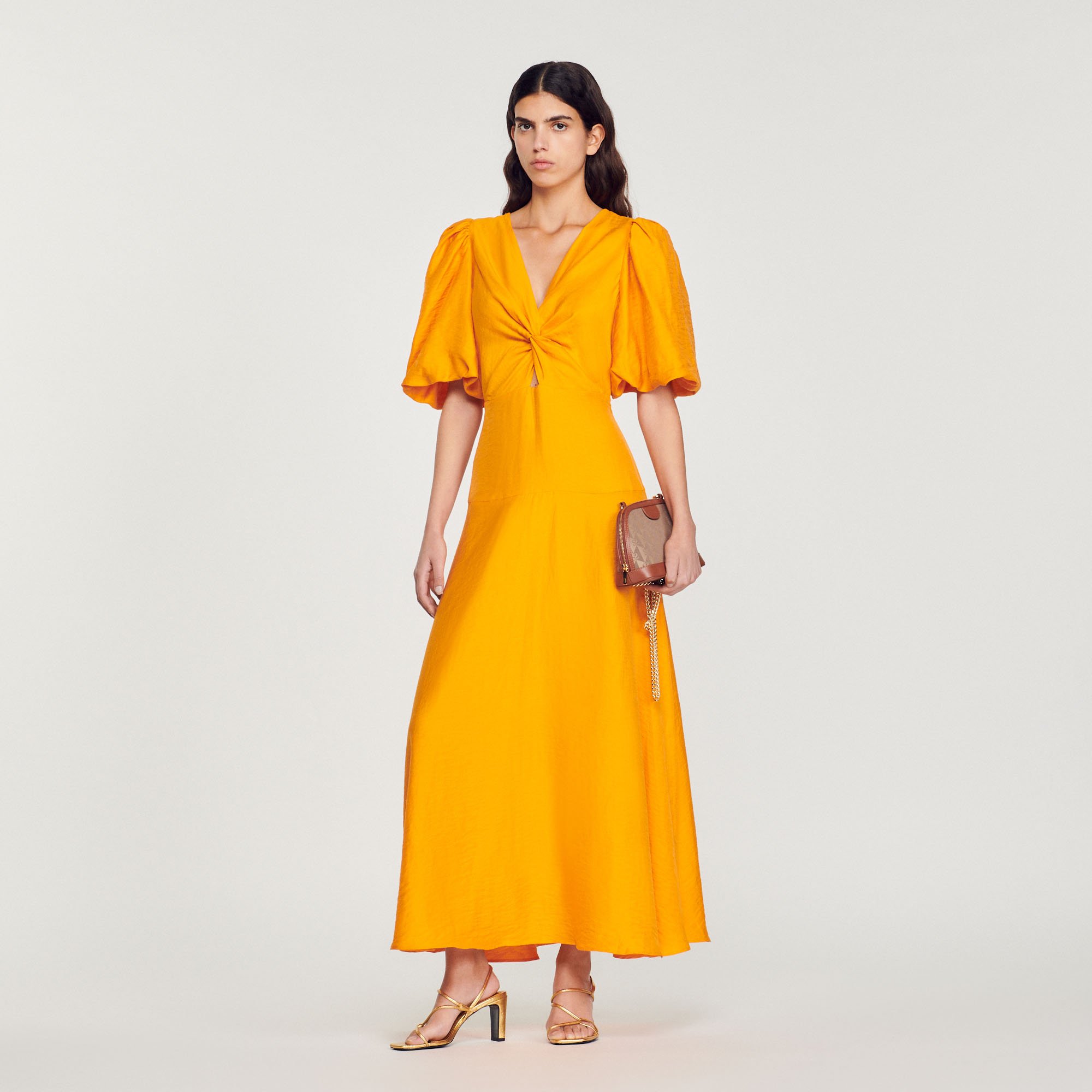 Robe longue manches courtes