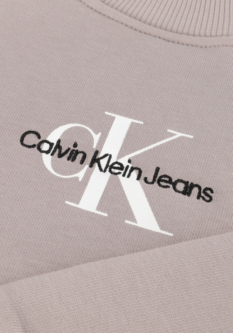 CALVIN KLEIN grijze calvin klein trui monologo crew neck