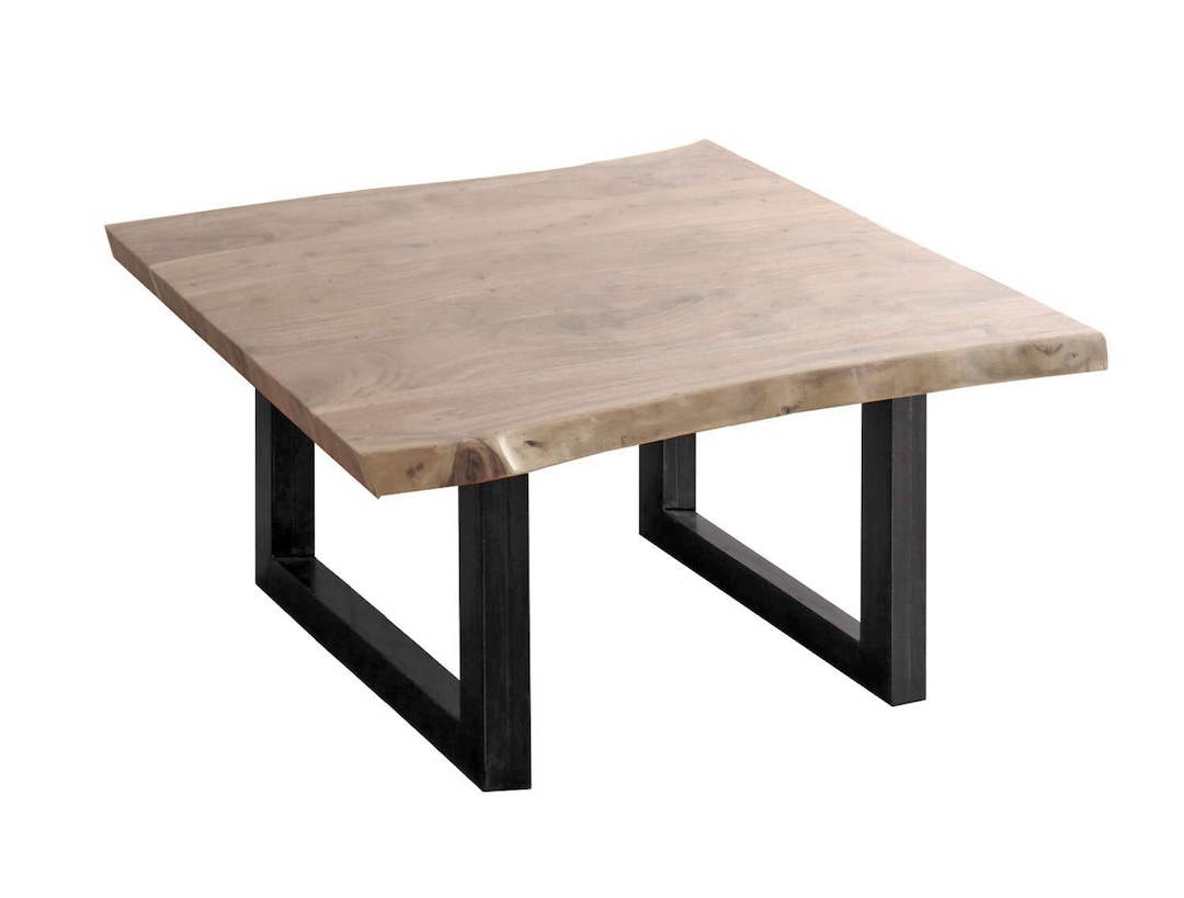 Couchtisch JOHNSON 80 x 40 x 80 cm Akazienholz Hela braun